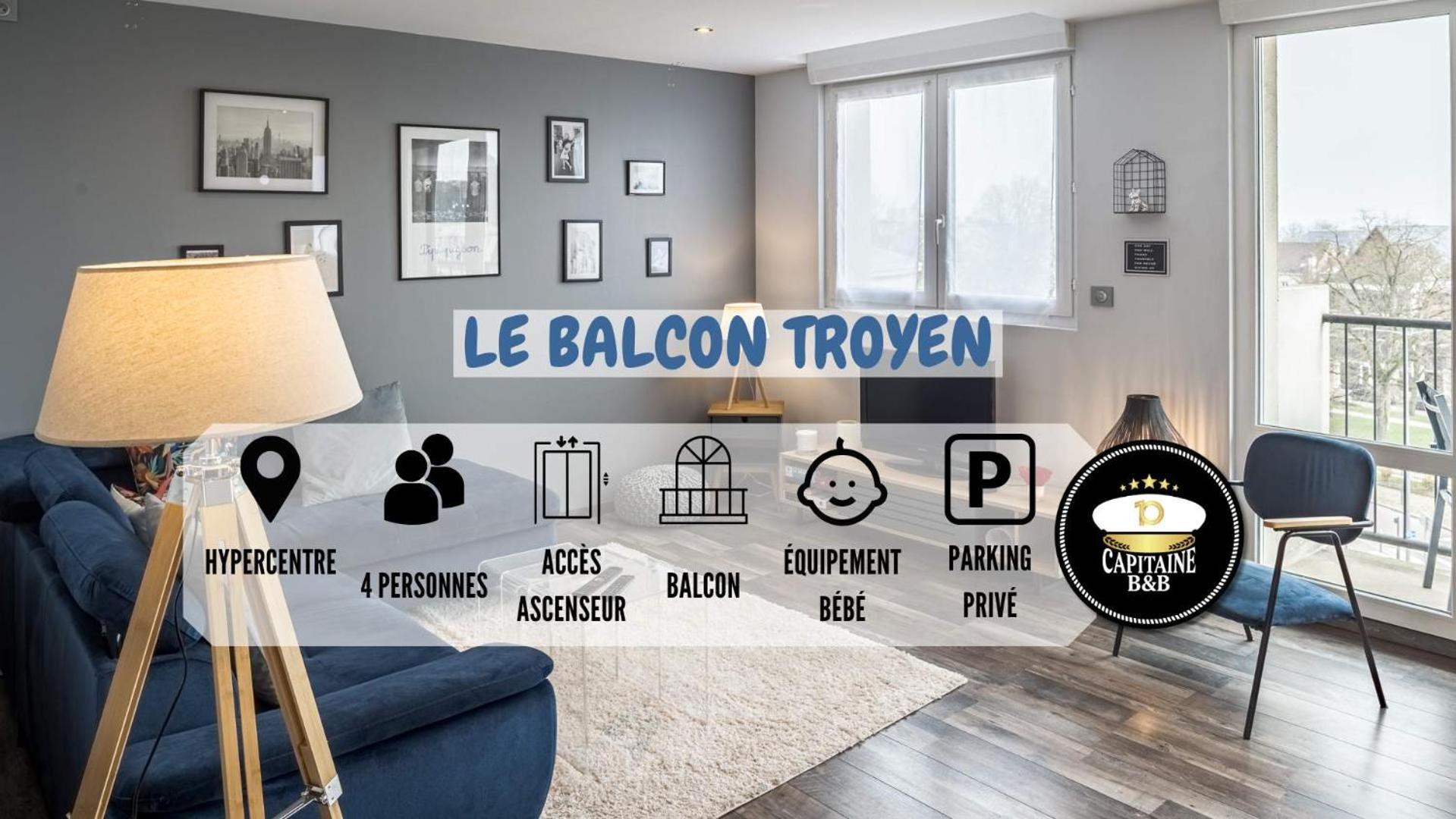 Le Balcon Troyen - Proche Hypercentre - 4 Pers. Apartment Troyes Exterior photo
